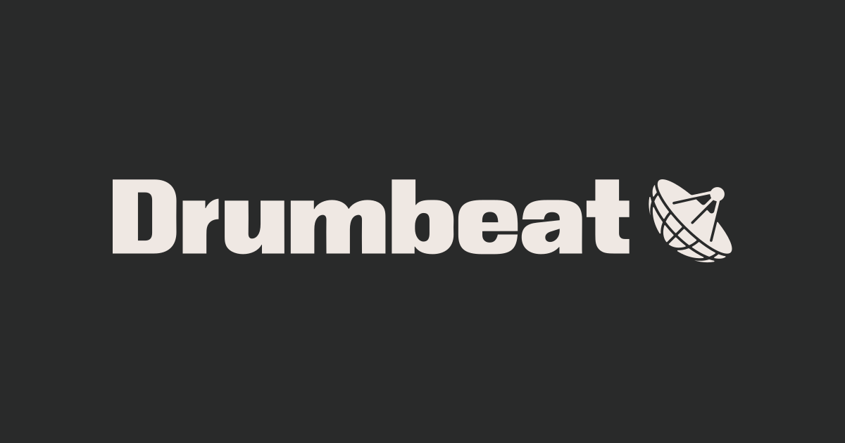 The Drumbeat logo on a dark background